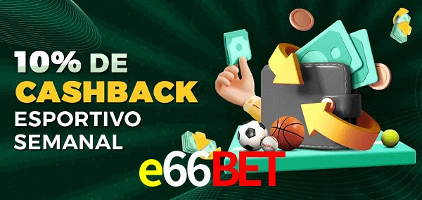 10% de bônus de cashback na e66bet